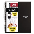 Notebooks & Pads | Five Star 930010 10.5 in. x 8.63 in. Sheets Wide/Legal Rule 1-Subject Wirebound Notebook - Black Cover image number 0