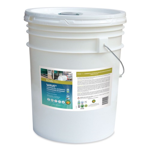 Cleaning & Janitorial Supplies | ECOS PRO PL9440/05 5 gal. Pail Wave Commercial Automatic Dishwasher Detergent - Free and Clear image number 0