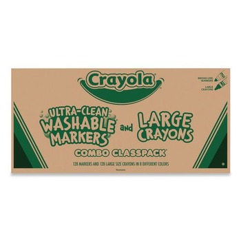 Crayola 8-Color Crayon and Ultra-Clean Washable Marker Classpack (1-Box)