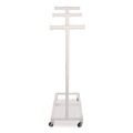 Utility Carts | Champion Sports RHRACK 19 in. x 28 in. x 69 in. Plastic Jump Rope and Hoop Cart - White image number 2