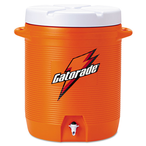 Coolers & Tumblers | Gatorade 49602-C 10 Gallon Beverage Cooler with Cup Dispenser (Orange/White) image number 0