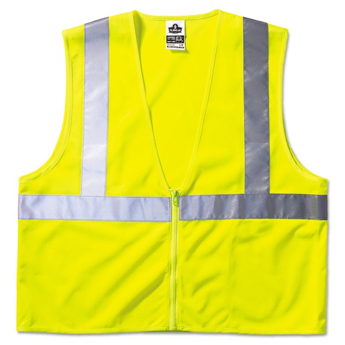 Safety Vests | Ergodyne 21055 GloWear 8210Z Class 2 Polyester Mesh Economy Vest - Large to X-Large/Lime image number 0