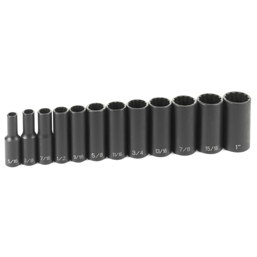 Socket Sets | Grey Pneumatic 1202D 3/8 in. Drive 12-Piece Deep Set 12 Point image number 0