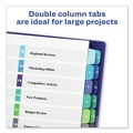 Office Jansan | Avery 11321 11 in. x 8.5 in. 24-Tab 1 to 24 Customizable TOC Ready Index Double Column Multicolor Tab Dividers - White (1-Set) image number 3