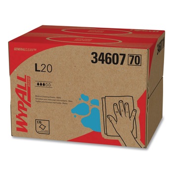 WypAll 176/Box L20 Brag Box Wipers - White