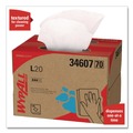 Toilet Paper | WypAll 34607 176/Box L20 Brag Box Wipers - White image number 4