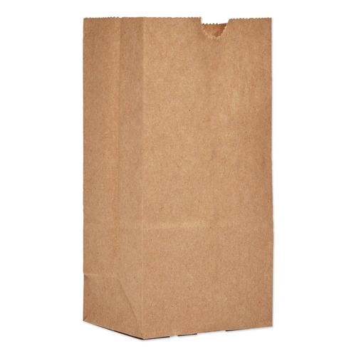 Office Jansan | Ross & Wallace Paper Products 100301500PK/BL 3.5 in. x 2.25 in. x 6.63 in. #1 Size Grocery Paper Bags - Kraft (500/Bundle) image number 0