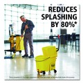Mop Buckets | Rubbermaid Commercial 2031764 WaveBrake 2.0 Side Press 8.75-Gallon Bucket/Wringer with Drain - Yellow image number 8