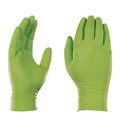 Disposable Gloves | Ammex GWGN44100 8 mil Heavy-Duty Industrial Powder-Free Nitrile Gloves - Medium, Green (1000/Carton) image number 1