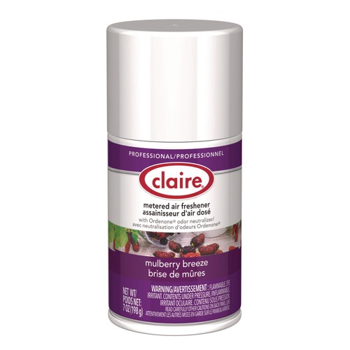 Office Jansan | Claire 1000003935 7 oz. Aerosol Spray Metered Air Freshener - Mulberry Scent (12/Carton) image number 0
