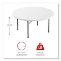  | Alera ALEPT60RW 60 in. Diameter x 29.25 in. Round Plastic Folding Table - White image number 4
