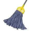 Mops | Rubbermaid Commercial FGF51600BL00 Synthetic/Cotton Cut-End Blend Mop Head (12/Carton) image number 1