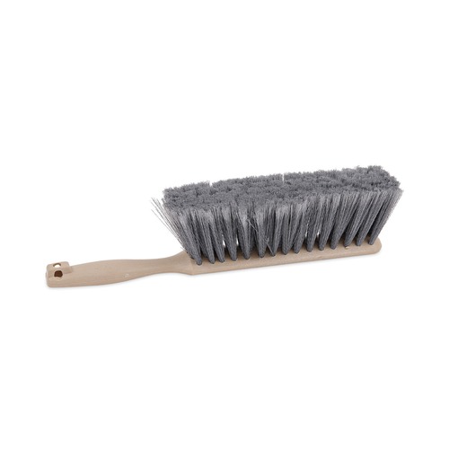 Cleaning Cloths | Boardwalk BWK5408 4.5 in. Brush 3.5 in. Tan Plastic Handle Polypropylene Counter Brush - Gray image number 0