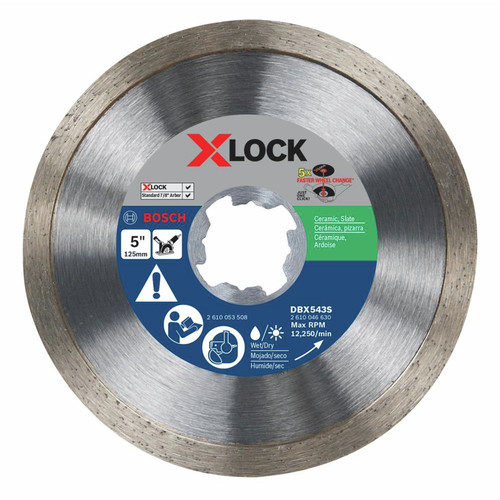  | Bosch DBX543S X-LOCK 5 in. Continuous Rim Diamond Blade image number 0