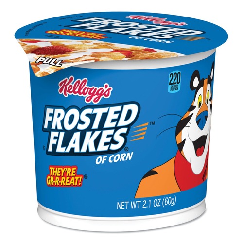 Kellogg's KEE12468 Breakfast Cereal, Frosted Flakes, Single-Serve 2.1 Oz Cup, 6/box image number 0