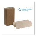 Paper Towels and Napkins | Georgia Pacific Professional 23304 Pacific Blue Basic Recycled Multifold 9.4 in. x 9.2 in. Paper Towels - Brown (250-Piece/Pack, 16 Packs/Carton) image number 3