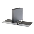 Office Jansan | Universal UNV30731 2 in. Capacity 11 in. x 8.5 in. 3 Rings Deluxe Easy-to-Open D-Ring View Binder - Black image number 2