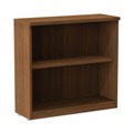  | Alera ALEVA633032WA 31.75 in. x 14 in. x 29.5 in. Valencia Series 2-Shelf Bookcase - Modern Walnut image number 0