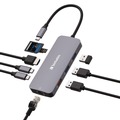 Office Electronics & Batteries | Verbatim 32152 9 Port USB-C Pro Multiport Hub - Gray image number 2
