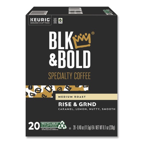 Food Service | BLK & Bold 5000372407 Rise and GRND 0.41 oz. K-Cups (20/Box) image number 0