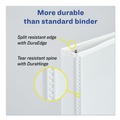 Office Jansan | Avery 17030 3 Slant Rings 3 in. Capacity 11 in. x 8.5 in. Durable View Binder with DuraHinge - White (4/Pack) image number 8
