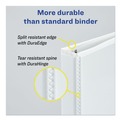 Office Jansan | Avery 09801 11 in. x 8.5 in. Sheet Size 4 in. Capacity 3 Rings Durable View Binder with DuraHinge and EZD Rings - White image number 4