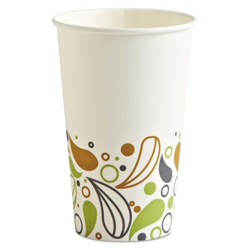 Food Trays, Containers, and Lids | Boardwalk BWKDEER16HCUP 16 oz. Deerfield Printed Paper Hot Cups (50 Cups/Sleeve, 20 Sleeves/Carton) image number 0