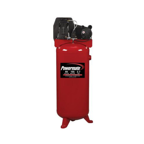 Portable Air Compressors | Powermate PLA3706056 3.7 HP 60 Gallon Oil-Lube Vertical Stationary Air Compressor image number 0