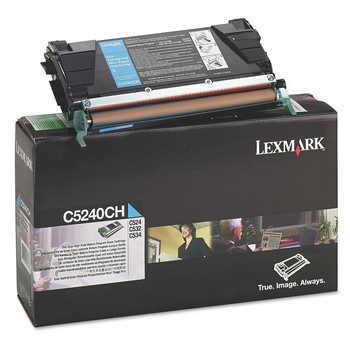 Lexmark C524/C532/C534 Return Program 5000 Page High Yield Toner Cartridge - Cyan