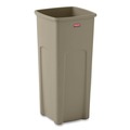 Trash & Waste Bins | Rubbermaid Commercial FG356988BEIG Untouchable 23 Gallon Square Plastic Waste Container - Beige image number 0