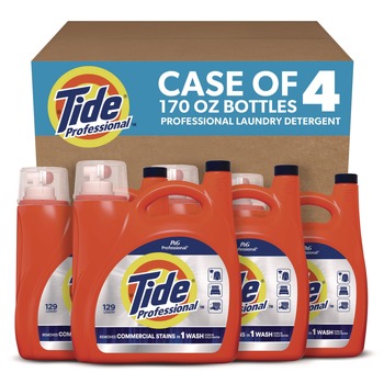 Tide Professional 170 oz Commercial HE Liquid Laundry Detergent (4/Carton)