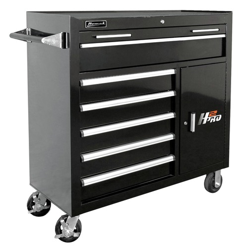 Save 10% off Homak Products | Homak BK04041062 41 in. H2Pro 6 Drawer with 2 Drawer Comp Roller (Black) image number 0