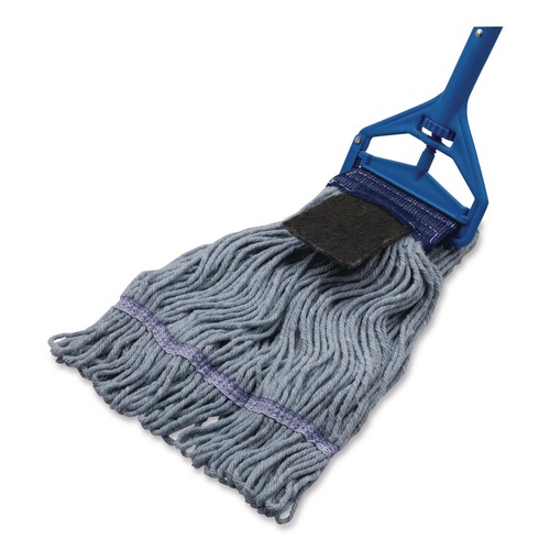Carlisle 36 x 6 x 3 Looped-End Cotton Mop - Medium/Blue