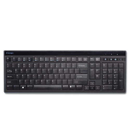  | Kensington K72357USA 104 Keys Slim Type Standard Keyboard - Black/silver image number 0