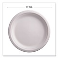 Cutlery | Eco-Products EP-P013PK 9 in. Renewable Sugarcane Plates - Natural White (50/Pack) image number 3