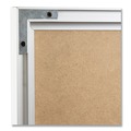 Cleaning & Janitorial Supplies | U Brands 033U00-01 72 in. x 48 in. (Actual Size: 70 in. x 47 in.) Melamine Dry Erase Board - White Surface, Satin Aluminum Frame image number 3
