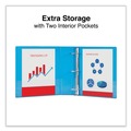 Office Jansan | Universal UNV20733 11 in. x 8.5 in. 2 in. Capacity 3 Rings Slant D-Ring View Binder - Light Blue image number 8