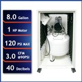 Portable Air Compressors | California Air Tools CAT-8010SPC 1 HP 8 Gallon Ultra Quiet and Oil-Free Dolly Air Compressor with Sound Proof Cabinet image number 6