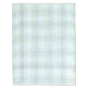 TOPS 8.5 in. x 11 in. (8 sq/in., 1 sq/in.) Cross Section Quadrille Rule Pads - White (50 Sheets/Pad)