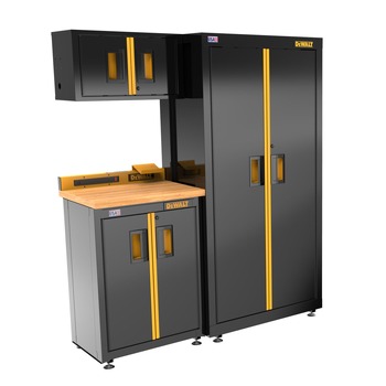 CABINETS | Dewalt DWST24101 4-Piece 63 in. Welded Storage Suite with 2-Door Base Cabinet and Wood Top