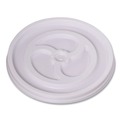 Food Trays, Containers, and Lids | WinCup 222076 Vented Plastic Lids for 6 oz Hot Cups and Bowls - White (1000/Carton) image number 0