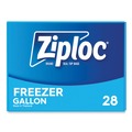 Cleaning & Janitorial Supplies | Ziploc 351126 1 Gallon 2.7 mil. 9.6 in. x 12.1 in. Zipper Freezer Bags - Clear (28 Bags/Box, 9 Boxes/Carton) image number 4