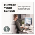 Office Furniture & Lighting | Fellowes Mfg Co. 91712 13.38 in. x 13.63 in. x 2 in. to 4 in. 60 lbs. Standard Monitor Riser for 21 in. Monitors - Platinum/Graphite image number 2