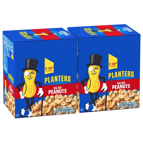 Snacks | Planters 810128791809 1.75 oz Salted Peanuts (36/Carton) image number 0