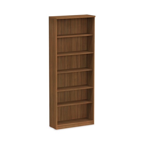 Office Filing Cabinets & Shelves | Alera ALEVA638232WA Valencia Series 6-Shelf 31-3/4 in. x 14 in. x 80-1/4 in. Bookcase - Modern Walnut image number 0