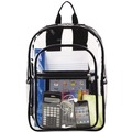 Office Jansan | Eastsport 190991ED-BLK 11.5 in. x 5 in. x 16.5 in. Clear with Color Trim Backpack - Clear/Black image number 3