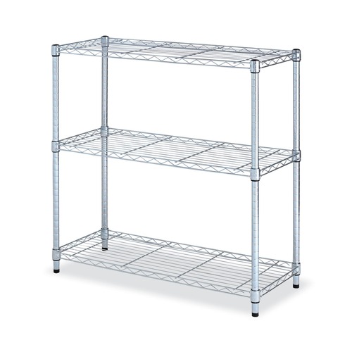 Alera ALESW833614SR Residential Wire Shelving Three-Shelf 36w x 14d x 36h Silver image number 0