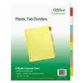 Office Jansan | Office Essentials 11467 11 in. x 8.5 in. 8-Tab Plastic Insertable Dividers - Assorted Tabs (1-Set) image number 0