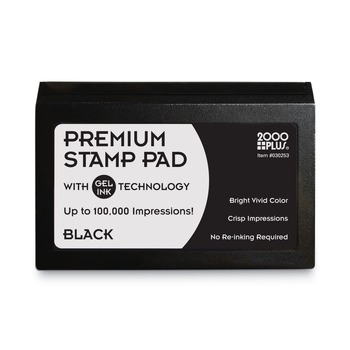 Cosco 4.25 in. x 2.75 in. Microgel Stamp Pad for 2000 PLUS - Black