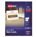 Office Jansan | Avery 08315 85 lbs. 4.25 in. x 5.5 in. Note Cards with Matching Envelopes for Inkjet Printers - Matte White (60 Cards, 2 Cards/Sheet, 30 Sheets/Pack) image number 0